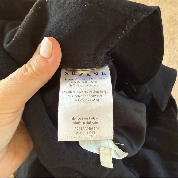 Sézane Austin Paperbag Trousers in Black Size 38 - Picture 4 of 4